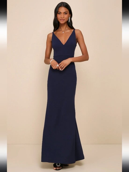 Lulus Dresses & Skirts - Lulu's Melora Sleeveless Navy Blue Maxi Dress. XS